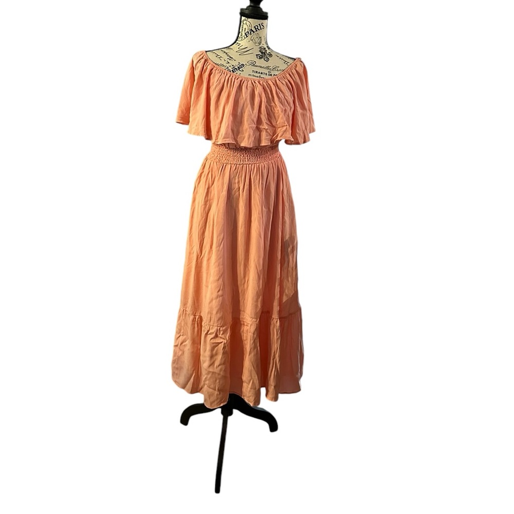 Haptics by Anthropologie Peach size Medium long maxi/midi dress NWOT